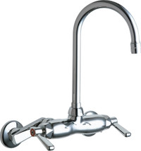 Chicago Faucets (445-GN2AE3RABCP) Hot and Cold Water Sink Faucet