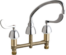 Chicago Faucets (786-LR9E3V317AB) Concealed Hot and Cold Water Sink Faucet