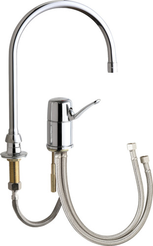  Chicago Faucets (2302-GN8AE3ABCP) Single Lever Hot and Cold Water Mixing Sink Faucet