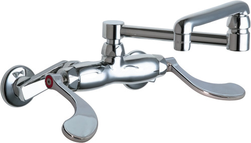  Chicago Faucets (445-DJ13-317XKABCP) Hot and Cold Water Sink Faucet