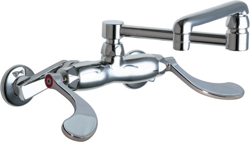  Chicago Faucets (445-D13E35-317XKAB) Hot and Cold Water Sink Faucet