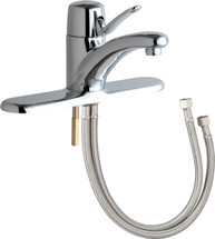Chicago Faucets (2200-8E70ABCP) Single Lever Hot and Cold Water Mixing Sink Faucet