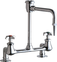 Chicago Faucets (947-GN8BVBE7CP) Hot and Cold Water Inlet Faucet with Vacuum Breaker