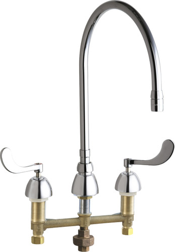  Chicago Faucets (786-TWGN10ASE72AB) Concealed Hot and Cold Water Sink Faucet with Third Water Inlet