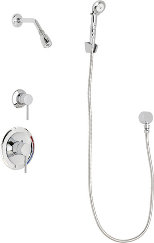  Chicago Faucets (SH-PB1-13-030) Pressure Balancing Tub and Shower Valve with Shower Head
