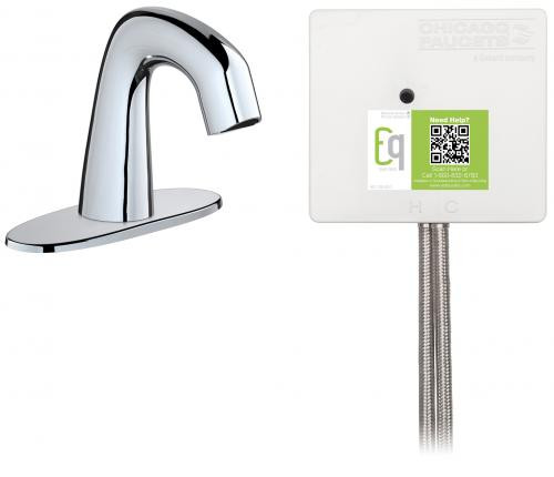  Chicago Faucets (EQ-A12A-12ABCP) Touch-free faucet with plug-and-play installation
