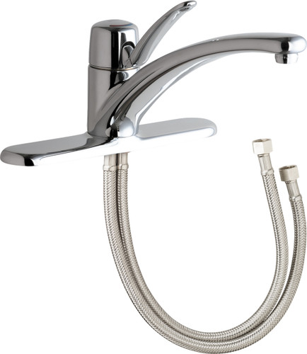  Chicago Faucets (2300-8E34VPABCP) Single Lever Hot and Cold Water Mixing Sink Faucet