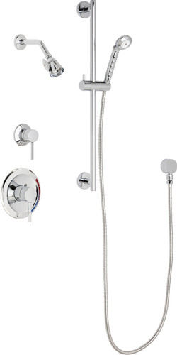  Chicago Faucets (SH-PB1-16-041) Pressure Balancing Tub and Shower Valve with Shower Head