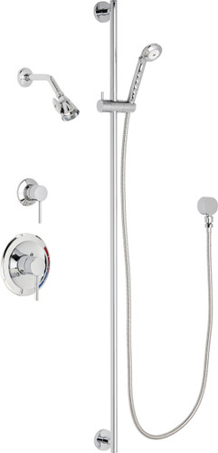  Chicago Faucets (SH-PB1-17-022) Pressure Balancing Tub and Shower Valve with Shower Head