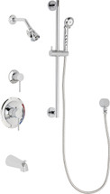Chicago Faucets (SH-PB1-17-131) Pressure Balancing Tub and Shower Valve with Shower Head