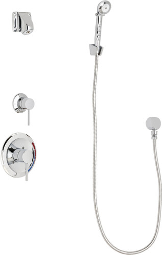  Chicago Faucets (SH-PB1-15-010) Pressure Balancing Tub and Shower Valve with Shower Head