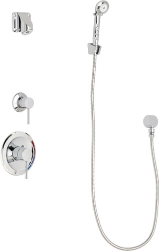  Chicago Faucets (SH-PB1-14-030) Pressure Balancing Tub and Shower Valve with Shower Head
