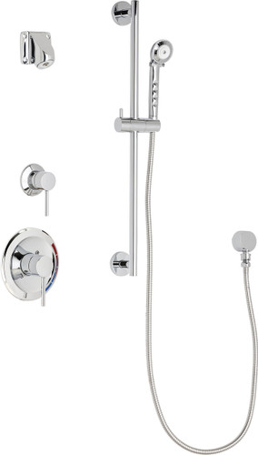  Chicago Faucets (SH-PB1-14-011) Pressure Balancing Tub and Shower Valve with Shower Head