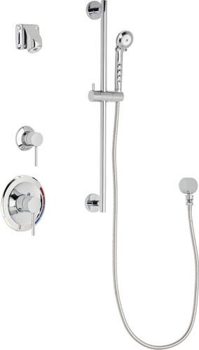  Chicago Faucets (SH-PB1-15-011) Pressure Balancing Tub and Shower Valve with Shower Head