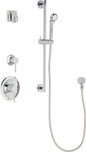  Chicago Faucets (SH-PB1-15-031) Pressure Balancing Tub and Shower Valve with Shower Head