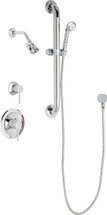 Chicago Faucets (SH-PB1-17-043) Pressure Balancing Tub and Shower Valve with Shower Head