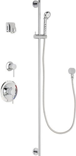  Chicago Faucets (SH-PB1-14-012) Pressure Balancing Tub and Shower Valve with Shower Head