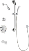 Chicago Faucets (SH-PB1-16-133) Pressure Balancing Tub and Shower Valve with Shower Head