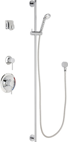  Chicago Faucets (SH-PB1-14-022) Pressure Balancing Tub and Shower Valve with Shower Head