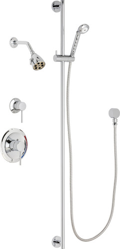  Chicago Faucets (SH-PB1-11-022)  Pressure Balancing Tub and Shower Valve with Shower Head
