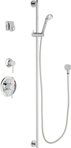  Chicago Faucets (SH-PB1-14-042) Pressure Balancing Tub and Shower Valve with Shower Head