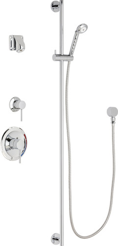  Chicago Faucets (SH-PB1-15-042) Pressure Balancing Tub and Shower Valve with Shower Head