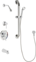Chicago Faucets (SH-PB1-13-113) Pressure Balancing Tub and Shower Valve with Shower Head