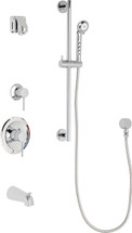Chicago Faucets (SH-PB1-14-131) Pressure Balancing Tub and Shower Valve with Shower Head