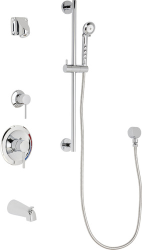  Chicago Faucets (SH-PB1-15-131) Pressure Balancing Tub and Shower Valve with Shower Head