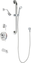 Chicago Faucets (SH-PB1-17-143) Pressure Balancing Tub and Shower Valve with Shower Head