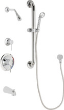 Chicago Faucets (SH-PB1-13-133) Pressure Balancing Tub and Shower Valve with Shower Head