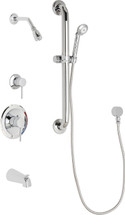 Chicago Faucets (SH-PB1-12-133) Pressure Balancing Tub and Shower Valve with Shower Head