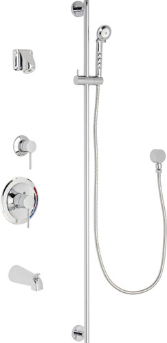  Chicago Faucets (SH-PB1-15-132)  Pressure Balancing Tub and Shower Valve with Shower Head