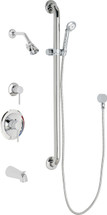 Chicago Faucets (SH-PB1-16-144)  Pressure Balancing Tub and Shower Valve with Shower Head