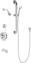 Chicago Faucets (SH-PB1-17-123) Pressure Balancing Tub and Shower Valve with Shower Head