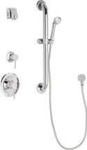 Chicago Faucets (SH-PB1-14-013) Pressure Balancing Tub and Shower Valve with Shower Head