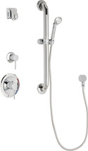Chicago Faucets (SH-PB1-15-013) Pressure Balancing Tub and Shower Valve with Shower Head