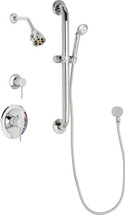 Chicago Faucets (SH-PB1-11-013) Pressure Balancing Tub and Shower Valve with Shower Head