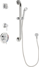 Chicago Faucets (SH-PB1-14-033) Pressure Balancing Tub and Shower Valve with Shower Head