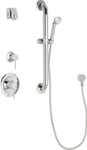 Chicago Faucets (SH-PB1-15-033) Pressure Balancing Tub and Shower Valve with Shower Head