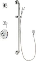 Chicago Faucets (SH-PB1-14-014) Pressure Balancing Tub and Shower Valve with Shower Head