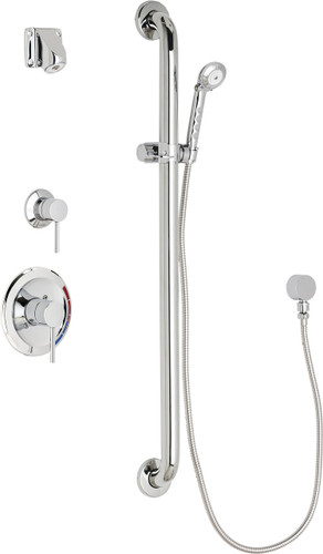  Chicago Faucets (SH-PB1-15-014) Pressure Balancing Tub and Shower Valve with Shower Head