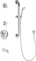 Chicago Faucets (SH-PB1-14-113) Pressure Balancing Tub and Shower Valve with Shower Head