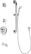 Chicago Faucets (SH-PB1-15-113) Pressure Balancing Tub and Shower Valve with Shower Head