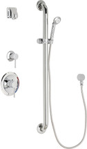 Chicago Faucets (SH-PB1-15-034)  Pressure Balancing Tub and Shower Valve with Shower Head