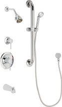 Chicago Faucets (SH-PB1-11-113) Pressure Balancing Tub and Shower Valve with Shower Head