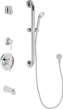 Chicago Faucets (SH-PB1-15-133) Pressure Balancing Tub and Shower Valve with Shower Head