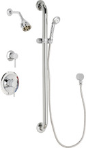 Chicago Faucets (SH-PB1-11-034) Pressure Balancing Tub and Shower Valve with Shower Head