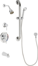 Chicago Faucets (SH-PB1-11-133) Pressure Balancing Tub and Shower Valve with Shower Head