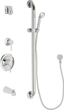 Chicago Faucets (SH-PB1-14-134) Pressure Balancing Tub and Shower Valve with Shower Head